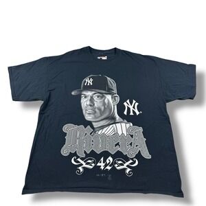 VTG Y2K Majestic Homebase Collection NY Yankees Mariano Rivera T-Shirt Mens 2XL